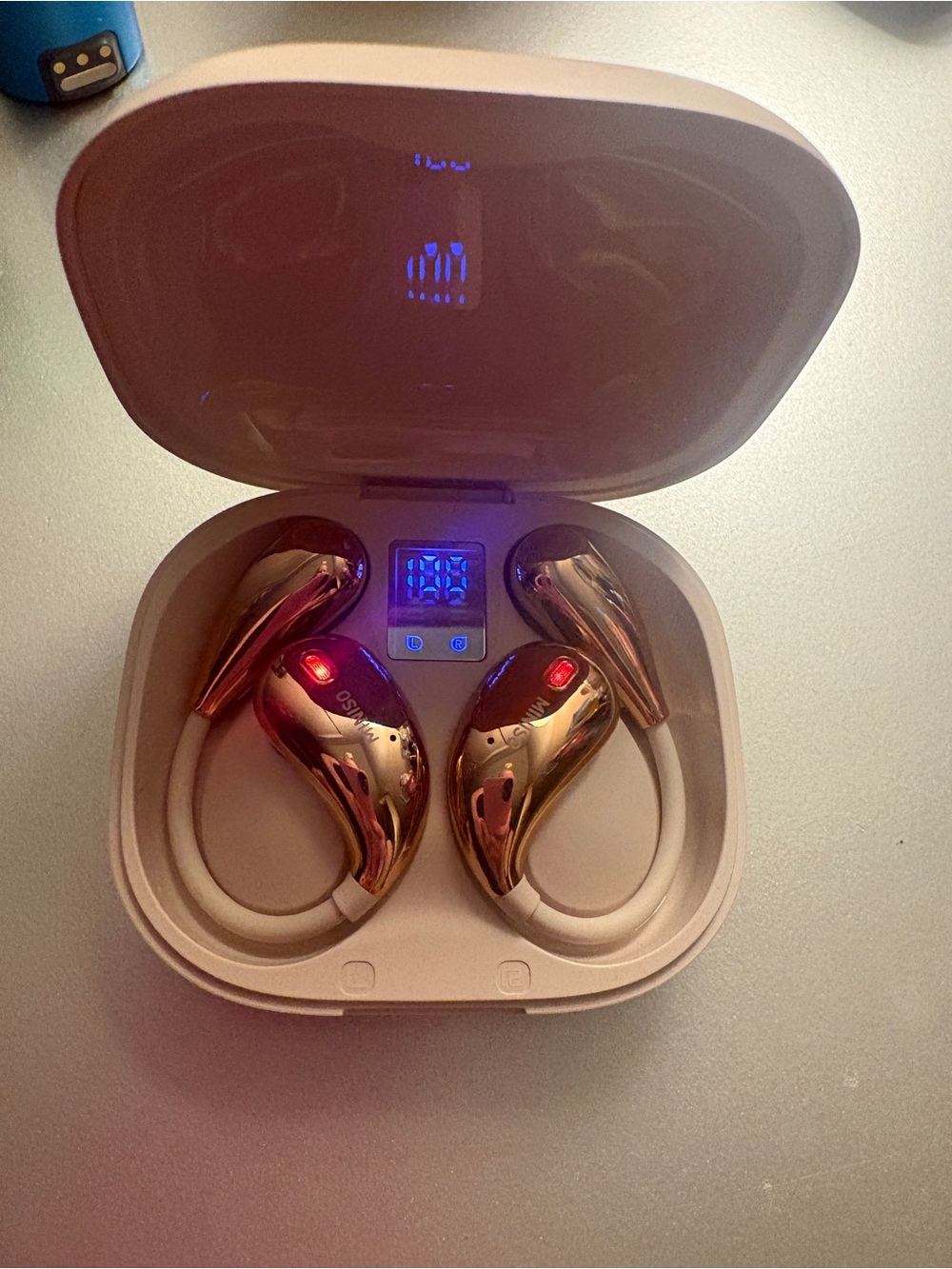 Rose Gold Wireless Earbuds with Charging Case